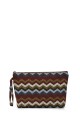 La Matilda - Large textile pouch makeup bag ZIGZAG VINTAGE M115-51