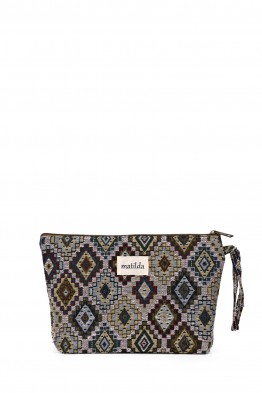 La Matilda - Grande Pochette trousse maquillage textile PIXEL ROMBO M115-53