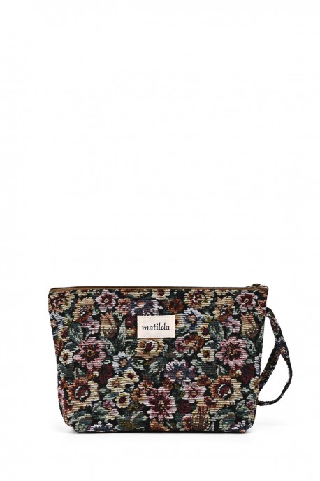 La Matilda - Grande Pochette trousse maquillage textile MULTIFLOR M115-57