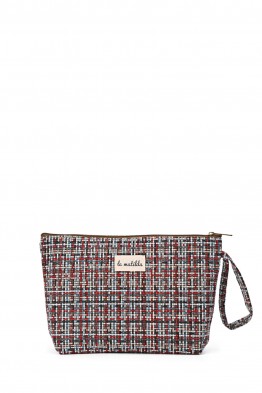La Matilda - Large textile pouch makeup bag TARTAR AZUL M115-67