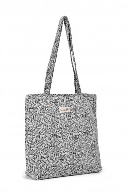 La Matilda - Tote Bag Hojas Negro M106-79