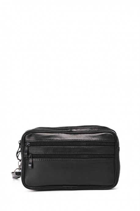 KJ8666 Pochette main en cuir d'agneau