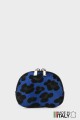 ZE-8006-LM-DG-FLP002 Porte-monnaie cuir brioche motif Léopard imprimé sur peau poilu