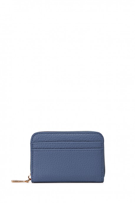 KJ-7422 Porte-carte / Porte-monnaie synthétique : couleur:Bleu (Blue)