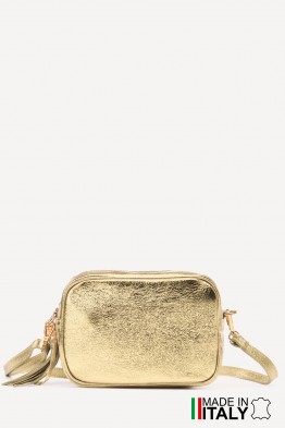 Sac bandoulière en cuir métallisé ZE-9019-MT