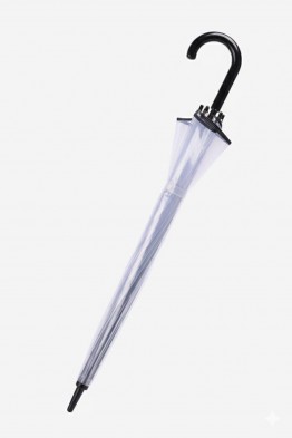 RST688-B PARAPLUIE CANNE TRANSPARENT AUTOMATIQUE "RST" NOIR