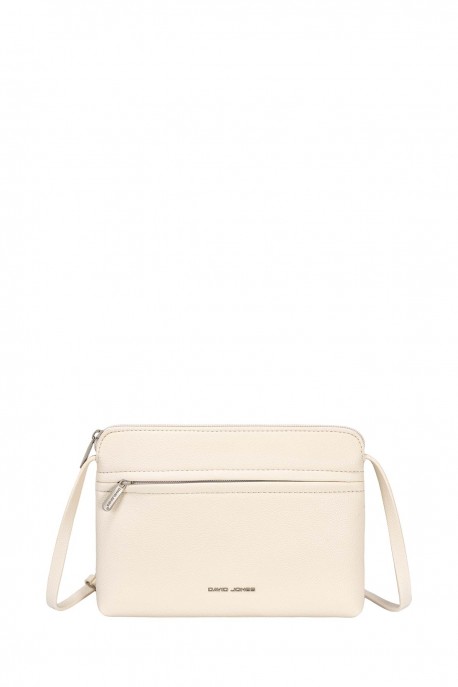 CH21031-1 David Jones Clutch bag with shoulder strap : colour:Almond Milk