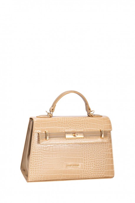 CM7693-1 Flap Satchel Handbag David Jones : colour:Camel