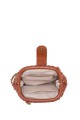 28929-BV Shoulder bag clutch bag with rigid frame clasp and woven pattern