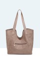 28937-BV Suede-effect handbag with studs