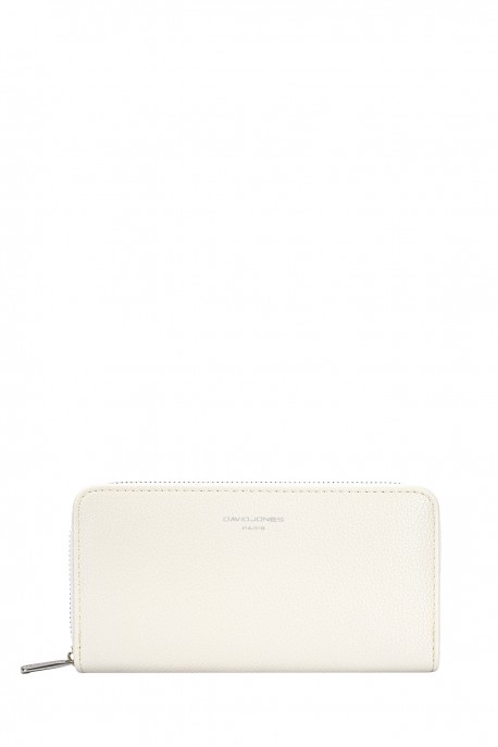 P169-510 Portefeuille synthétique David Jones : couleur:Cr&egrave;me de coco (Coconut cream)