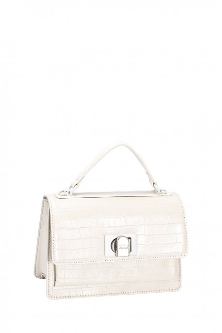 CM8300 Sac à main à rabat croco David Jones : couleur:Cr&egrave;me de coco (Coconut cream)