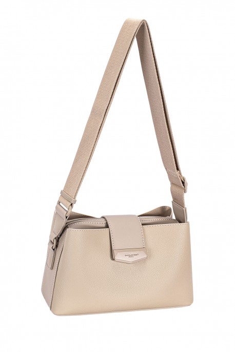 CM8303 Trapeze Crossbody Bag David Jones : colour:OATMEAL BEIGE