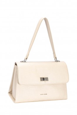 CM8320 Croc-effect Flap Shoulder Bag David Jones