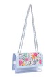 CM8397 Clear PVC Floral Flap Shoulder Bag David Jones