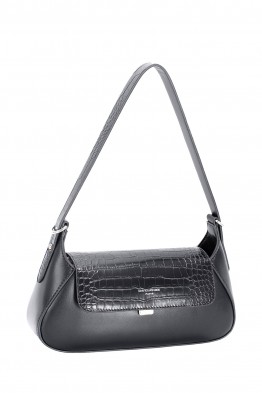 cm8344 Croc-effect flap shoulder bag David Jones
