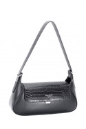 cm8344 Croc-effect flap shoulder bag David Jones
