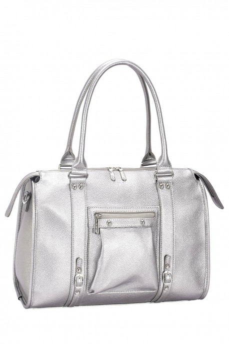 CM8381 Sac à main polochon David Jones : couleur:Argent mill&eacute;naire (MILLENIUM SILVER)