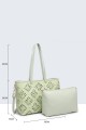 11147-BV Tote bag with perforated pattern