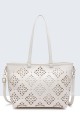 11147-BV Tote bag with perforated pattern