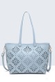 11147-BV Tote bag with perforated pattern