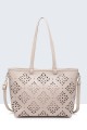 11147-BV Tote bag with perforated pattern