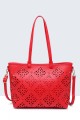 11147-BV Tote bag with perforated pattern