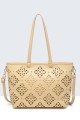 11147-BV Tote bag with perforated pattern