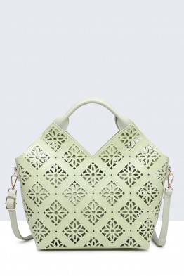 11148-BV Perforated pattern handbag