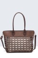20028-BV Tote bag with perforated pattern