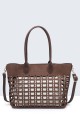 20028-BV Tote bag with perforated pattern