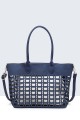 20028-BV Tote bag with perforated pattern
