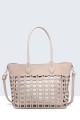 20028-BV Tote bag with perforated pattern