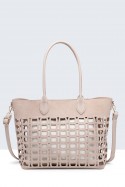 20028-BV Tote bag with perforated pattern