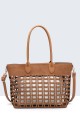 20028-BV Tote bag with perforated pattern
