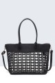 20028-BV Tote bag with perforated pattern