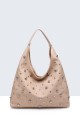 28950-BV Studded hobo shoulder bag