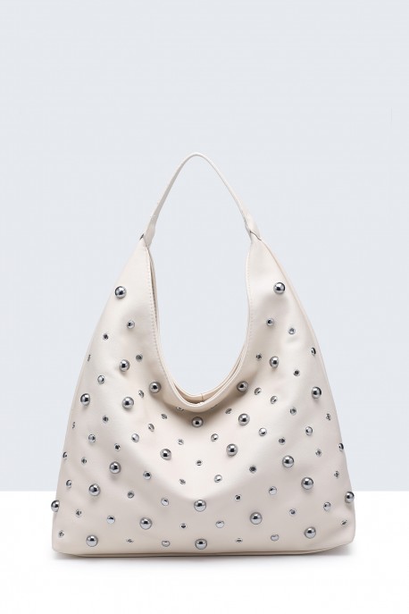 28950-BV Sac épaule hobo Clouté