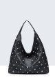 28950-BV Studded hobo shoulder bag