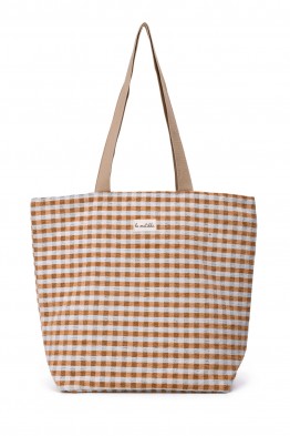 La Matilda - Grand Tote Bag Gingham Mostaza M105-96