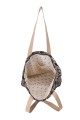 La Matilda - Big Tote Bag Marrón Hilo Plata M105-101