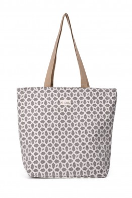 La Matilda - Grand Tote Bag Gris Hilo Plata M105-102