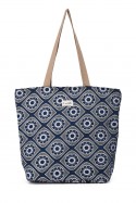 La Matilda - Big Tote Bag Marrón Hilo Plata M105-102