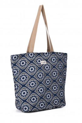 La Matilda - Grand Tote Bag Marrón Hilo Plata M105-102