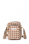 La Matilda - Shoulder phone pouch Gingham Mostaza M143-96