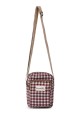 La Matilda - Pochette bandoulière téléphone Gingham Rojo-Negro M143-98