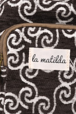 La Matilda - Pochette bandoulière téléphone Marrón Hilo Plata M143-101