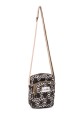 La Matilda - Shoulder phone pouch Marrón Hilo Plata M143-101