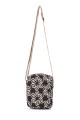 La Matilda - Shoulder phone pouch Marrón Hilo Plata M143-101