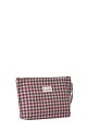 La Matilda - Large textile pouch makeup bag Gingham Rojo-Negro M115-98